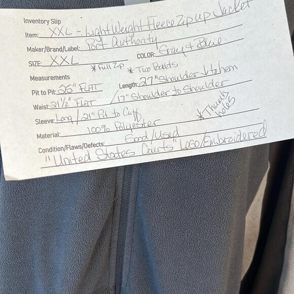 United States Courts Woman's XXL Fleece Zip Jacket Tourist Souvenir Patriotic - Picture 2 of 10